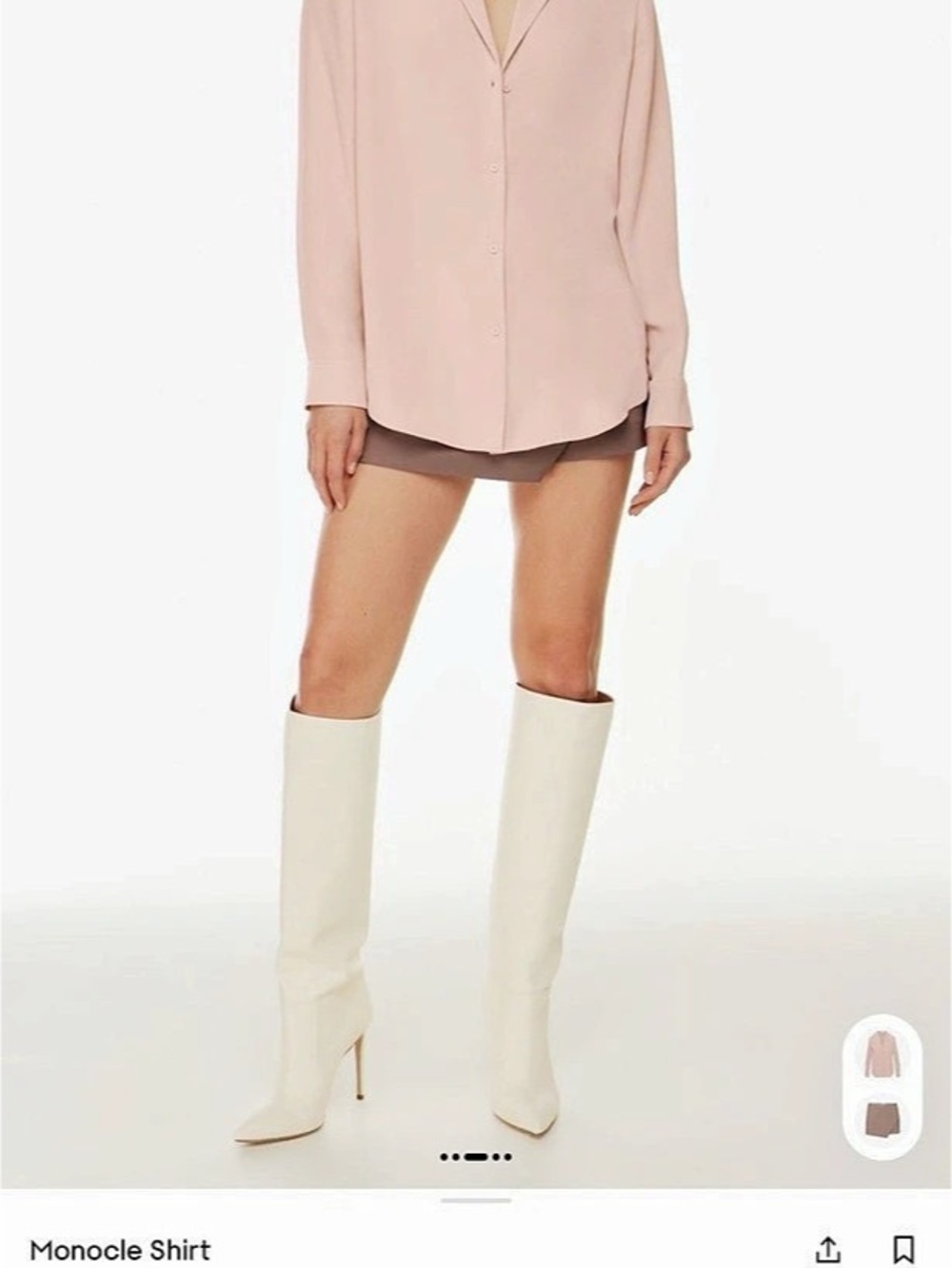 Aritzia Pink Button Down Shirt Like New